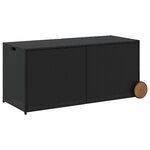 vidaXL Boîte de rangement de jardin et roues noir 283L résine tressée