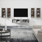 vidaXL Ensemble de meubles TV 6 Pièces Sonoma gris Bois d'ingénierie