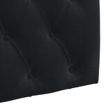vidaXL Tête de lit suspendue Avec lumière LED Noir Velours