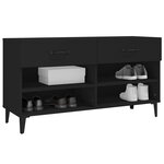 vidaXL Armoire à chaussures Noir 102x35x55 cm Bois d'ingénierie