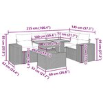 vidaXL Salon de jardin avec coussins 6 Pièces beige résine tressée