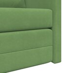 vidaXL Loveseat Vert clair Tissu  Bois 2 places Loveseat Rectangulaire