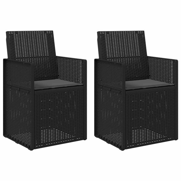 vidaXL Chaises de jardin salle à manger 2 Pièces Anthracite PP