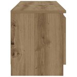 vidaXL Meuble TV avec lumières LED chêne artisanal bois d'ingénierie