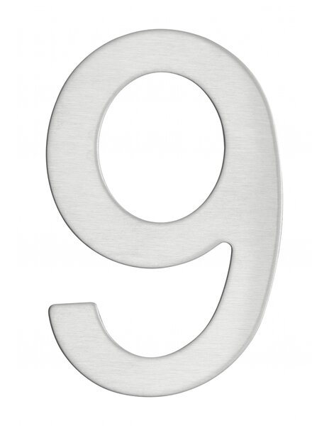 THIRARD - Chiffre 9 adhésif  inox  H.76mm