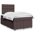 vidaXL Sommier à lattes de lit avec matelas Marron foncé 120x200 cm
