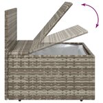vidaXL Canapé central de jardin et coussin Gris 57x57x56 cm Poly rotin
