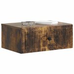 vidaXL Cabinet de chevet avec tiroir Chêne fumé 49 x 34 5 x 20 cm
