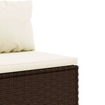 vidaXL Salon de jardin 6 Pièces avec coussins Marron Résine tressée