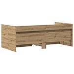 vidaXL Lit d'appoint Chêne artisanal 90 x 190 cm Bois d'ingénierie