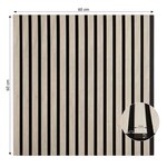2 Panneaux muraux 60x60 bois gris acoustiques