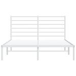 vidaXL Cadre de lit métal sans matelas et tête de lit blanc 160x200 cm