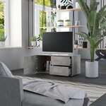 vidaXL Meuble TV Gris béton 80x34x36 cm Bois d'ingénierie