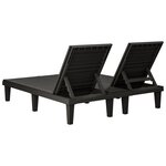 vidaXL Chaise longue double noir 155x138x83 cm polypropylène