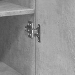 vidaXL Buffet haut gris béton 45x42 5x185 cm bois d'ingénierie