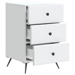 vidaXL Cabinet de chevet Blanc 43 x 41 x 66 5 cm Bois d'ingénierie