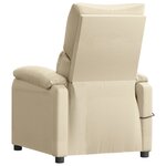 vidaXL Fauteuil de massage Crème Tissu