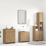 vidaXL Ensemble de meubles salle de bain 4 Pièces bois d'ingénierie