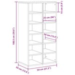vidaXL Étagère à chaussures vieux bois 54x34x100 5cm bois d'ingénierie