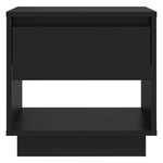 vidaXL Table de chevet Noir 45x34x44 cm bois d'ingénierie