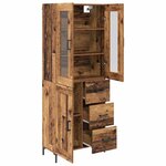 vidaXL Haut Armoire avec tiroir 2 Pièces Bois ancien Bois d'ingénierie