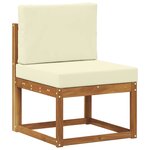 vidaXL Ensemble de canapés d'extérieur 7 pc Naturel et Crème Polyester