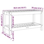 vidaXL Banc de jardin 82 5x35x45 cm bois de pin imprégné