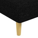vidaXL Chaise longue noir tissu
