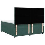 vidaXL Sommier à lattes de lit et matelas Vert foncé 180x200cm Velours
