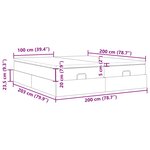 VidaXL Cadre de lit ottoman avec matelas noir 200x200cm velours