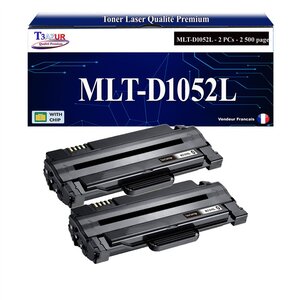 T3AZUR - 2x Toners compatibles avec Samsung MLT-D1052L pour Samsung SCX-4623F SCX-4623FH SCX-4623FK SCX-4623FL SCX-4623FN SCX-4623FW SF-650 SF-650P SF-651F SF-651P