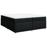 vidaXL Sommier à lattes de lit avec matelas Noir 200x200 cm Tissu