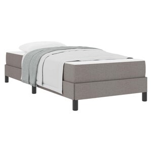 vidaXL Lit à ressorts avec matelas Taupe 90 x 200 cm tissu