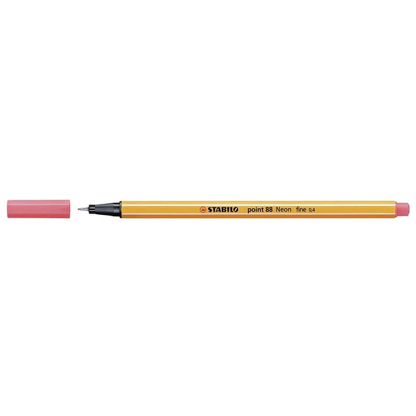 Stylo-Feutre POINT 88 Pointe Fine 0 4 mm Rouge FLUO STABILO
