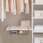 Panier suspendu en métal filaire noir longueur 26cm