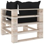 Vidaxl salon de jardin palette 7 pièces avec coussins bois de pin