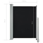 vidaXL Auvent latéral rétractable de patio 100 x 300 cm Noir
