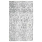 vidaXL Tapis Shaggy à poils longs NAVARRA gris argenté 60x100 cm