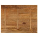 vidaXL Dessus de table à bord vivant 110x80x3 8cm bois massif manguier