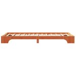 vidaXL Cadre de Lit en Bois de Pin Massif Ciré Marron 75x190 cm