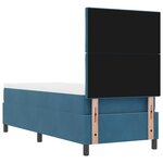 vidaXL Lit à ressorts avec tête de lit Bleu foncé 80 x 200 cm Velours