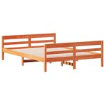 vidaXL Cadre de lit sans matelas cire marron 140x200cm bois pin massif