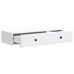 vidaXL Table d'appoint murale Blanc 87 5 x 34 5 x 17 cm