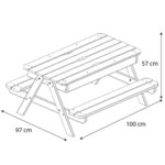 TRIGANO Table de pique-nique de jeu Picsand 100 x 97 x 57 cm J-JOU054