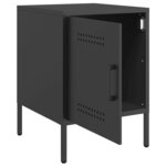 vidaXL Table de chevet noir 36x39x50 5 cm acier