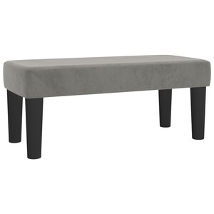 Banc banquette 70 x 30 x 30 cm velours gris clair 02_0010654