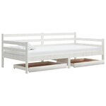 vidaXL Lit de jour sans matelas avec tiroirs 90x200 cm blanc