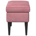 vidaXL Pouf Rose 55 x 35 x 41 cm Velours