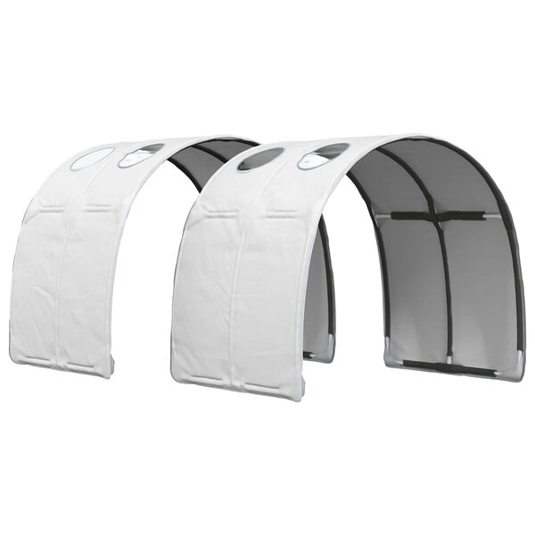 vidaXL Tunnel de lit 2 pc Blanc Polyester