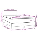 vidaXL Sommier à lattes de lit et matelas gris clair 120x220cm velours